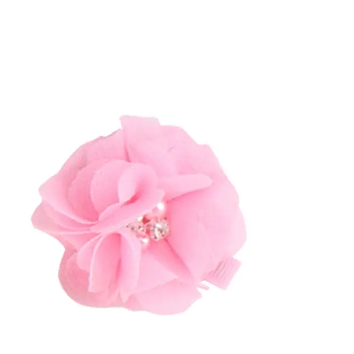 14 Candy Colors Headwear 2Pc Cute Chiffon Flower Hair Clips Baby Girl Hairpins Children Kids Hair Wear 14