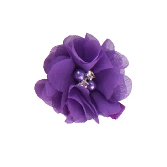 14 Candy Colors Headwear 2Pc Cute Chiffon Flower Hair Clips Baby Girl Hairpins Children Kids Hair Wear 4