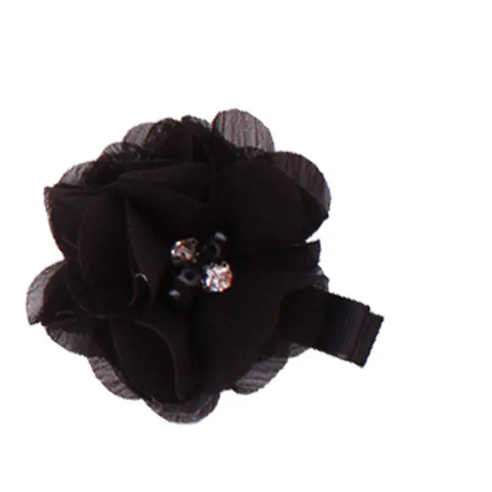 14 Candy Colors Headwear 2Pc Cute Chiffon Flower Hair Clips Baby Girl Hairpins Children Kids Hair Wear 8