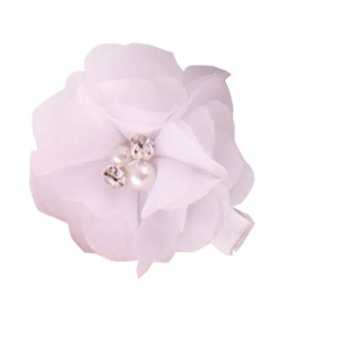 14 Candy Colors Headwear 2Pc Cute Chiffon Flower Hair Clips Baby Girl Hairpins Children Kids Hair Wear 9
