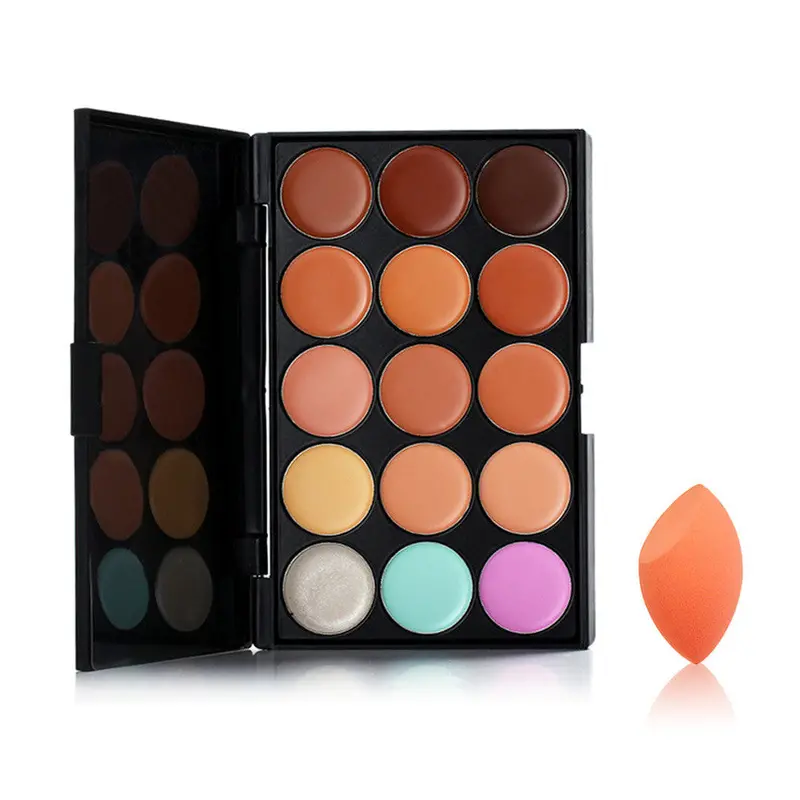 15 Color Makeup Concealer Palette Foundation Sponge Puff Face Makeup Contour Cosmetic Makeup 1
