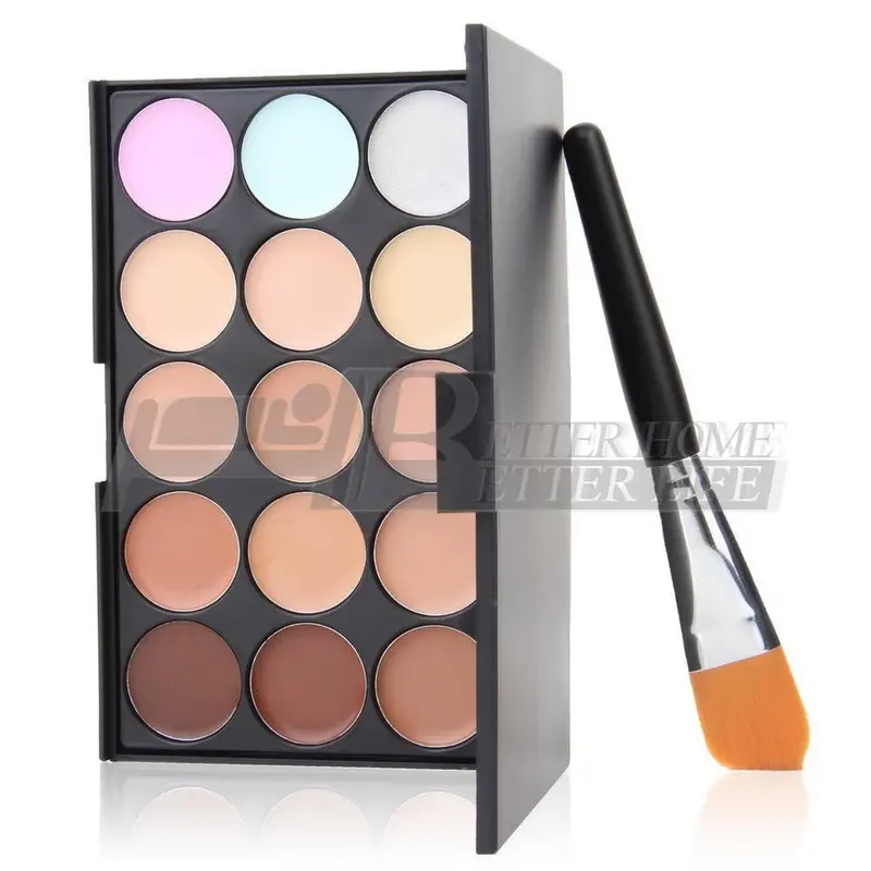 15 Colors Contour Palette Face Cream Base Makeup Concealer Palette Powder With Brush Tools,Face Care 1
