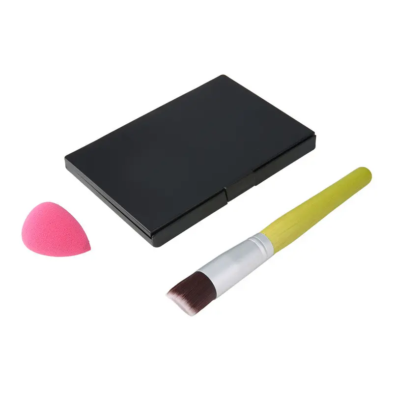15 Colors Makeup Cosmetic Palette+Bamboo Oblique Brush+Water Drop Powder Puff 1