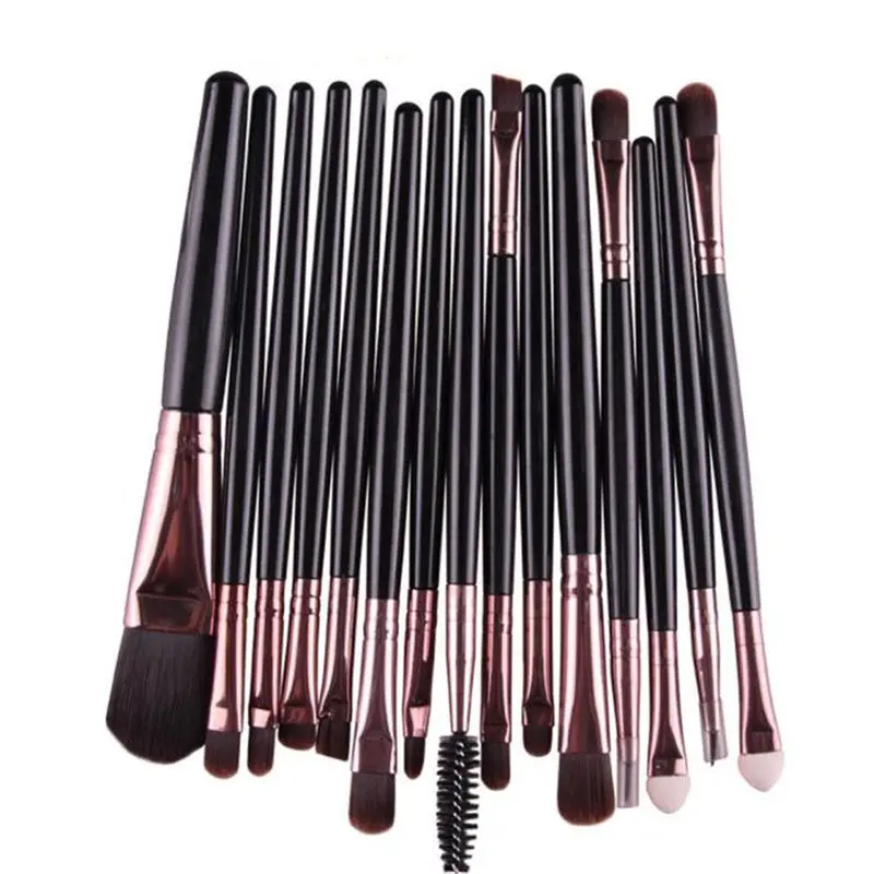 15 Pcs 4 Color Multi-Function Pro Make Up Eye Shadow Foundation Eyebrow Lip Brush Makeup Brushes Cosmetic Tool 1