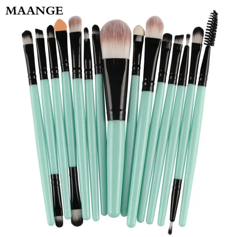 15 Pcs Multi-Function Cosmetic Brush Makeup Lip Eyebrows Eyelashes Eyes Tools Concealer Rose Gold Makeup Brushes 3