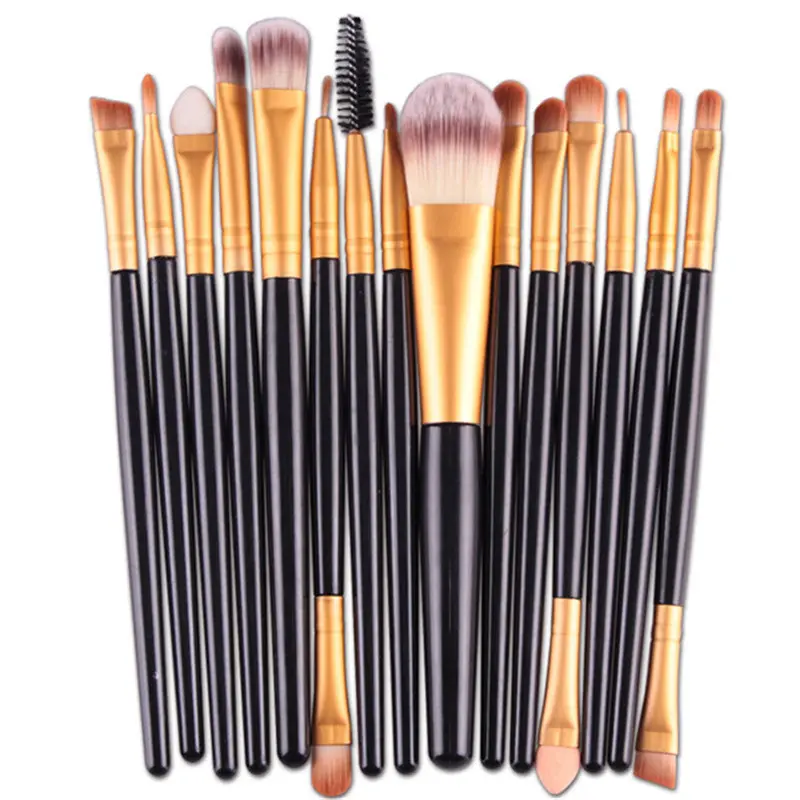 15 Pcsmulti-Function Pro Make Up Eye Shadow Foundation Eyebrow Lip Two-Head Brush Makeup Brushes Cosmetic Tool 1
