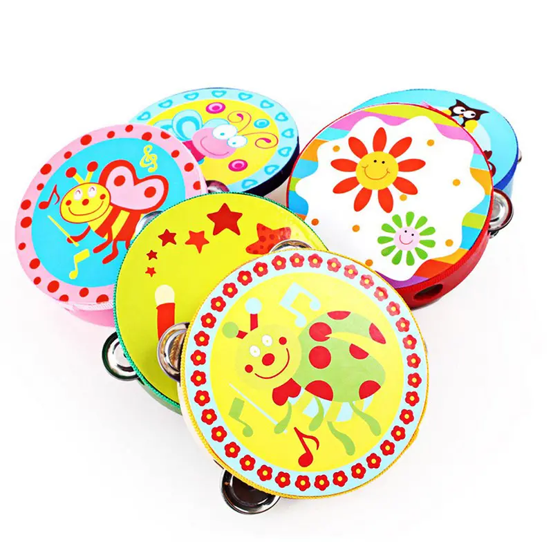 15Cm Baby Wooden Toys Educational Baby Kids Roll Drum Musical Instruments B Kit Children Toy Baby Kids Gift 1