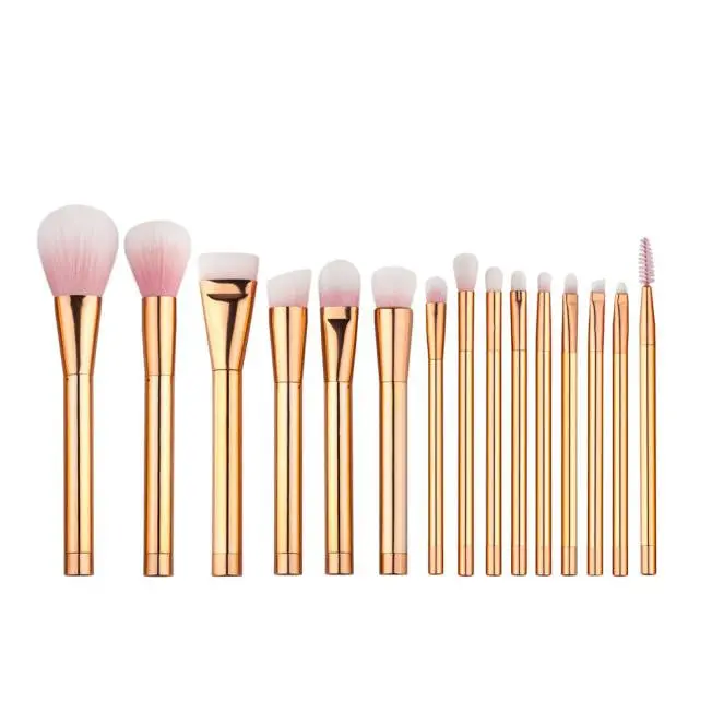 15Pcs Maange Professional Makeup Brushes Cosmetics Wood Pinceaux De Maquillage Eyeshadow Foundation Oval Makeup Brush Tool 1
