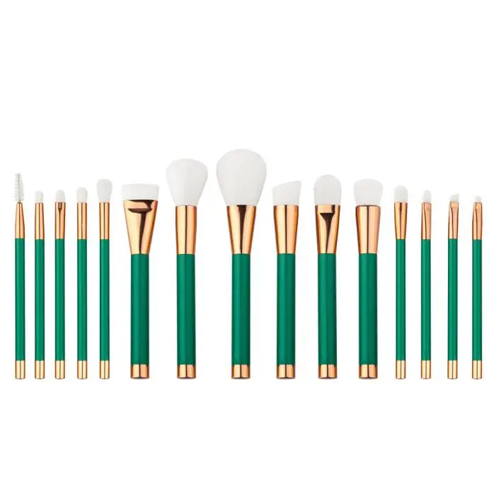 15Pcs Maange Professional Makeup Brushes Cosmetics Wood Pinceaux De Maquillage Eyeshadow Foundation Oval Makeup Brush Tool 2