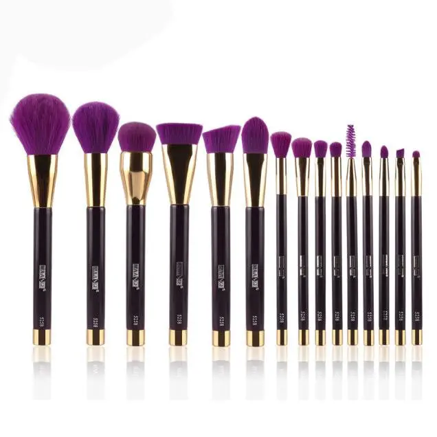 15Pcs Maange Professional Makeup Brushes Cosmetics Wood Pinceaux De Maquillage Eyeshadow Foundation Oval Makeup Brush Tool 3