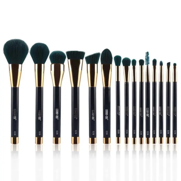 15Pcs Maange Professional Makeup Brushes Cosmetics Wood Pinceaux De Maquillage Eyeshadow Foundation Oval Makeup Brush Tool 4