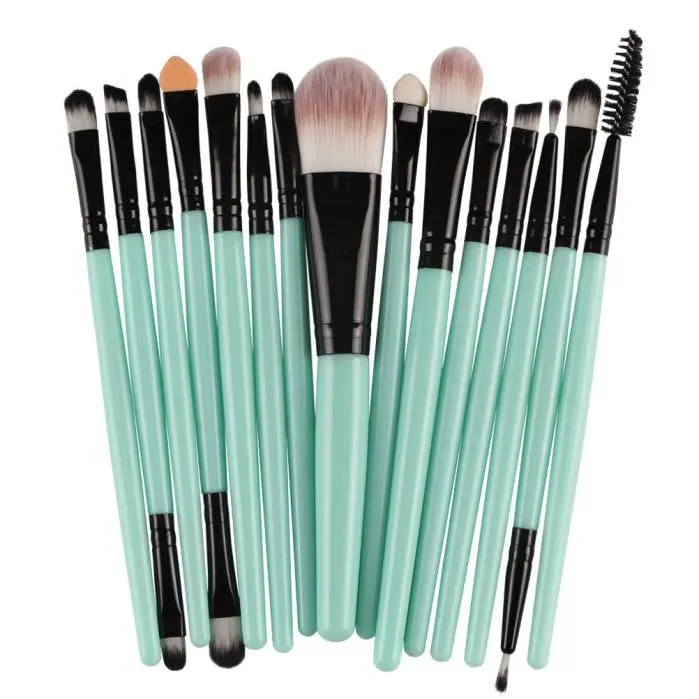 15Pcs Qibest Professional Makeup Brushes Eyebrow Eyes Foundation Blending Pencil Brush Make Up Brushes Cosmetics Tools Kits 5