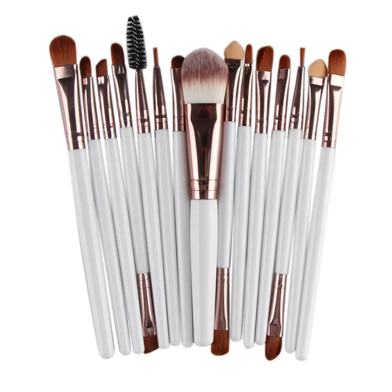 15Pcs Qibest Professional Makeup Brushes Eyebrow Eyes Foundation Blending Pencil Brush Make Up Brushes Cosmetics Tools Kits 8