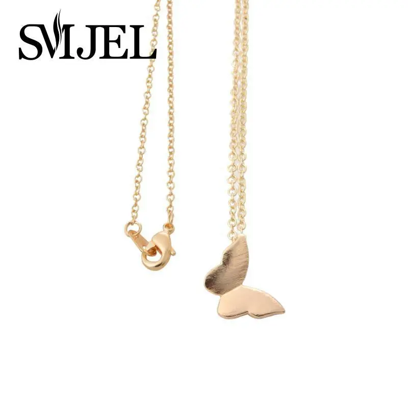 18K Gold Plated Animal Butterfly Necklace Pendants Simple Trendy Insect Long Necklace Party Gifts N015 1