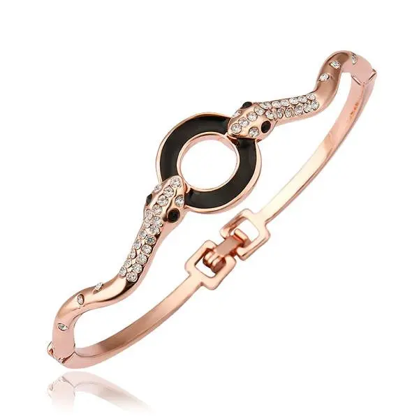 18K Gold Plated Bangles Round Buckle Women Pulseras Ruby Jewelry Hbz 4 2