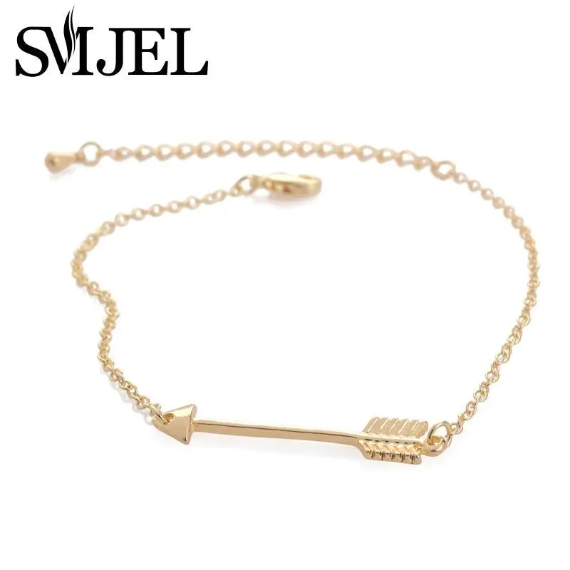 18K Gold Plated Bling Big Arrow Bow Charm Bracelets Friendship Bracelets B014 1
