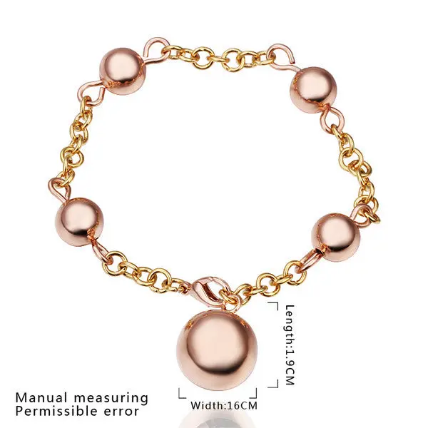 18K Gold Plated Bracelet Rose Gold Nickle-Free Tin Alloy Rhinestone Crystal Jewerly Bracelet Smtpb 44 1
