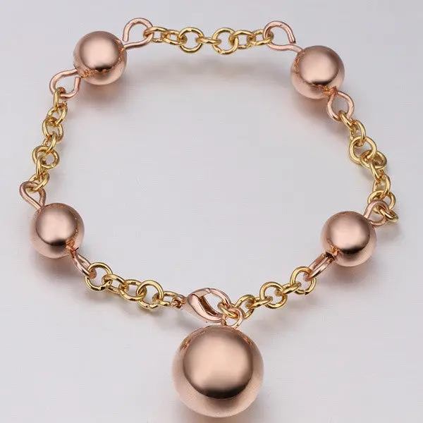 18K Gold Plated Bracelet Rose Gold Nickle-Free Tin Alloy Rhinestone Crystal Jewerly Bracelet Smtpb 44 2