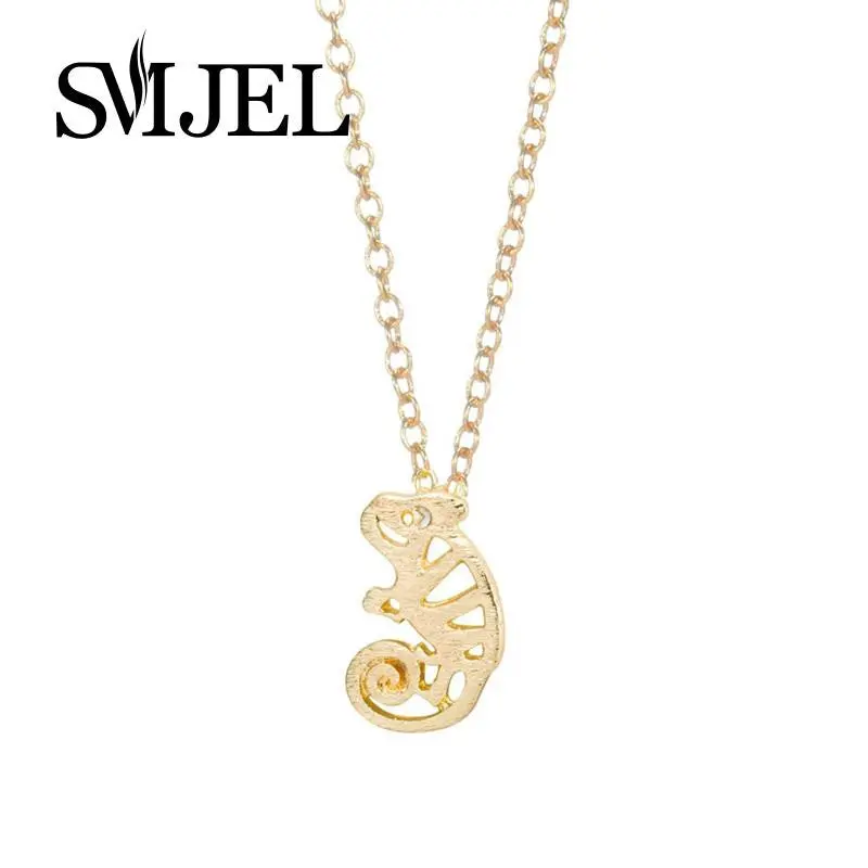18K Gold Plated Chameleon Iguana Necklaces Animal Charm Necklace Handmade Personalized Jewelry N135 1