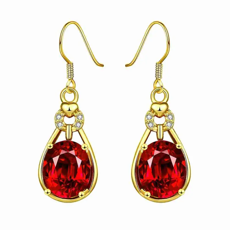 18K Gold Plated Earings Jewelry Hand Holding Crystal Ball Drop Orecchini Men Jewelry 1