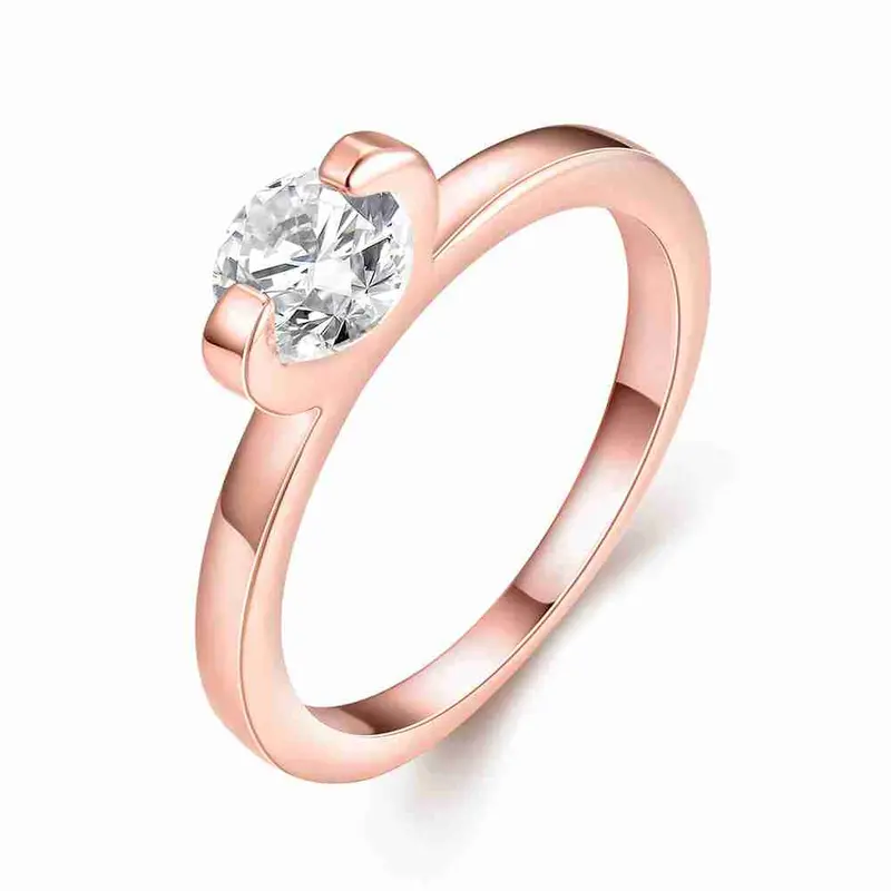 18K Gold Plated Engagement Ring Package Inserts Crystal Aneis Ruby Jewelry 1