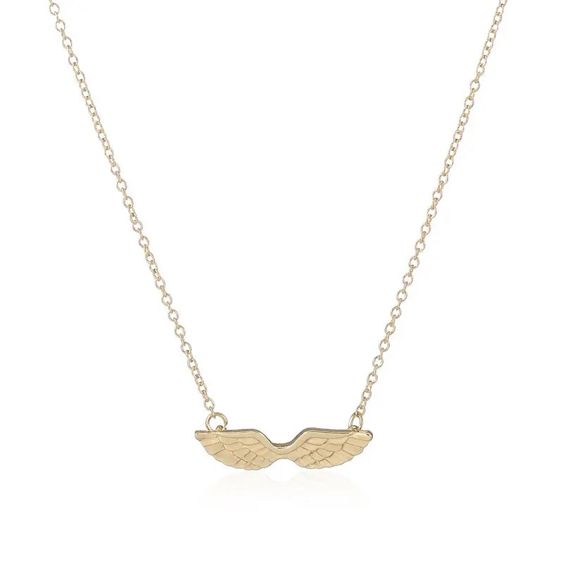 18K Gold Plated Loving Angel Wings Necklace Cute Hopeful Necklace Gifts 10Pcs-N103 1