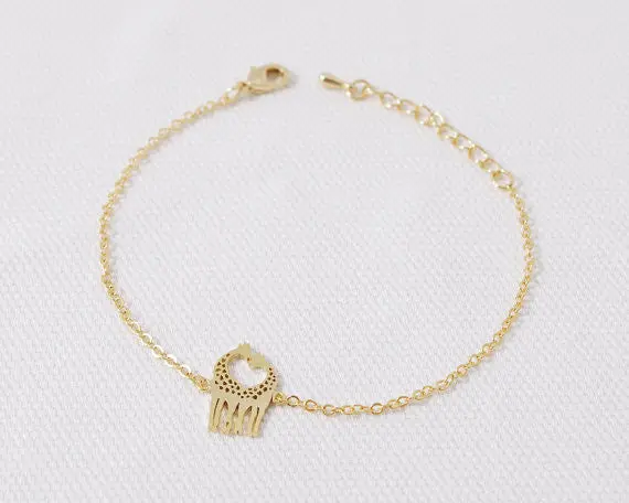 18K Gold Plated Loving Giraffes Bracelets Cute Animal Bracelet B010 1