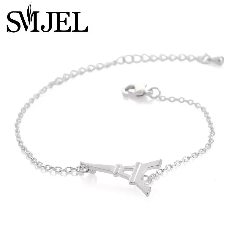 18K Gold Plated Paris Eiffel Tower Bracelet Building Bracelet Girl Jewelry B019 1