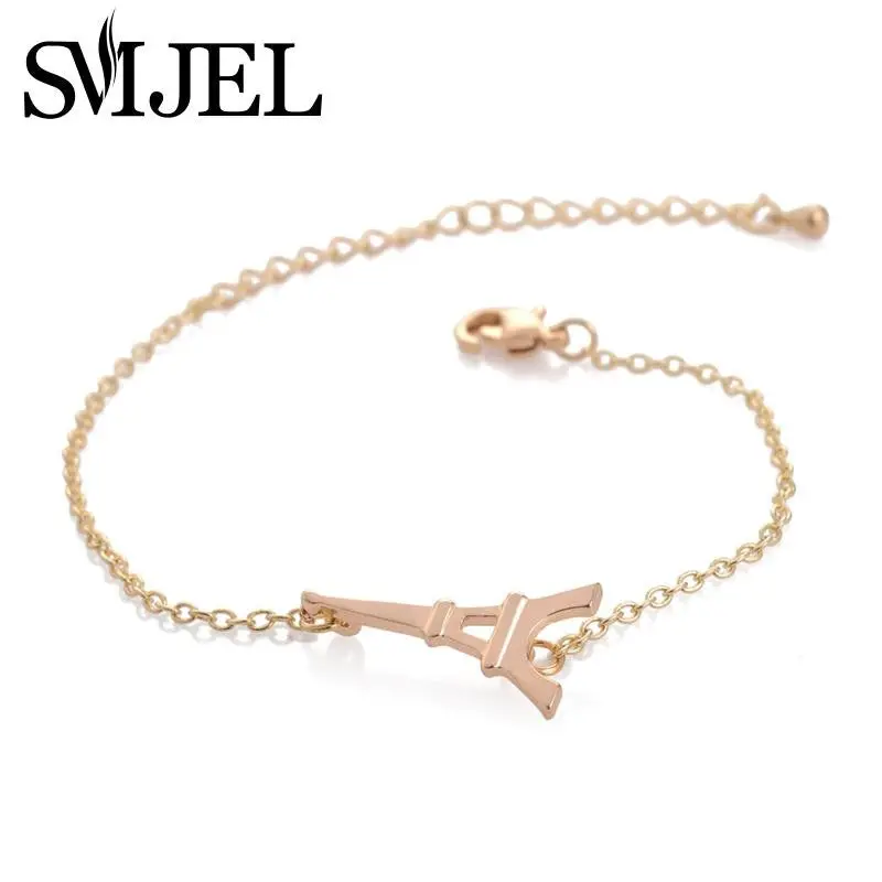 18K Gold Plated Paris Eiffel Tower Bracelet Building Bracelet Girl Jewelry B019 2