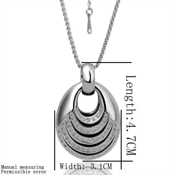 18K Gold Plated Pendants Cabochon Pattern Big Necklace Bone 1