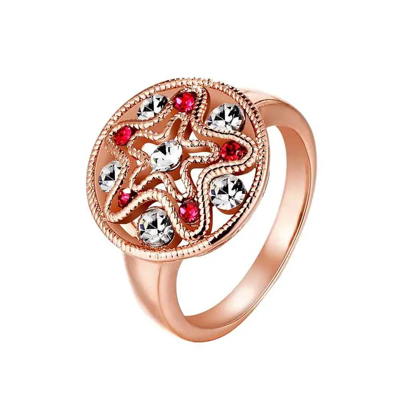 18K Gold Plated Ring Insets Chrysanthemum Anel Masculino Joias2 6 4