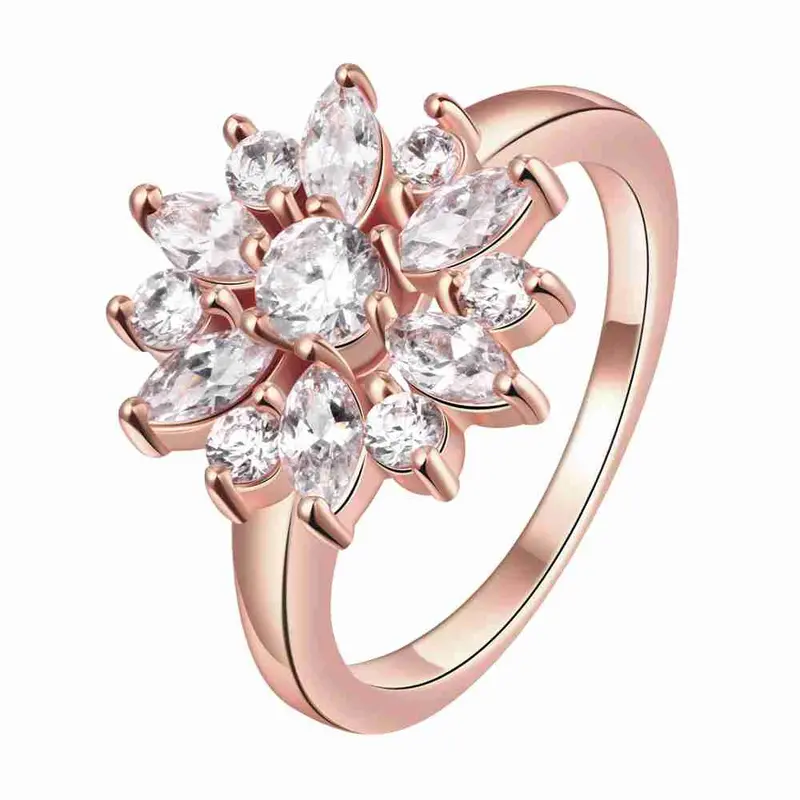 18K Gold Plated Ring Insets Chrysanthemum Anel Masculino Joias2 6 8