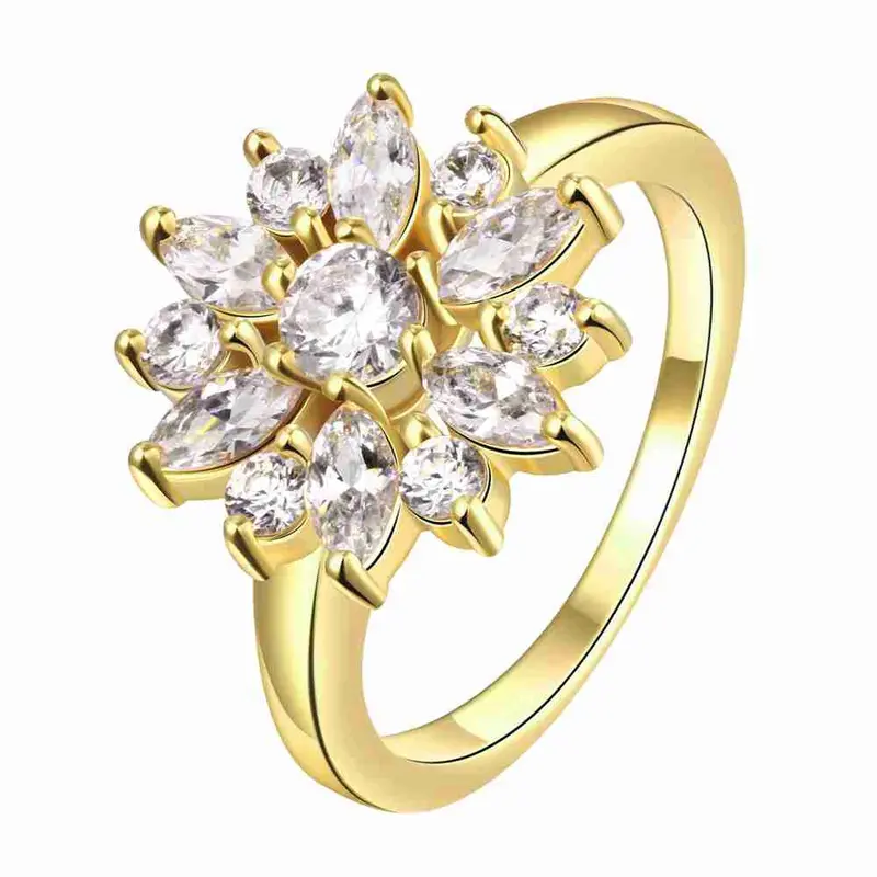 18K Gold Plated Ring Insets Chrysanthemum Anel Masculino Joias2 6 9