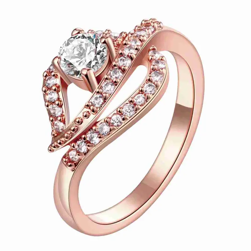 18K Gold Plated Rings For Men Hover Four Feet Set Crystal Aneis Jewelry European Style 1