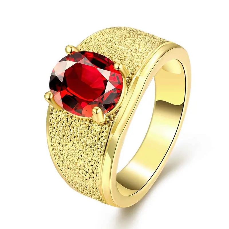 18K Gold Plated Rings Insets Wide Strip Aneis Personalized 1