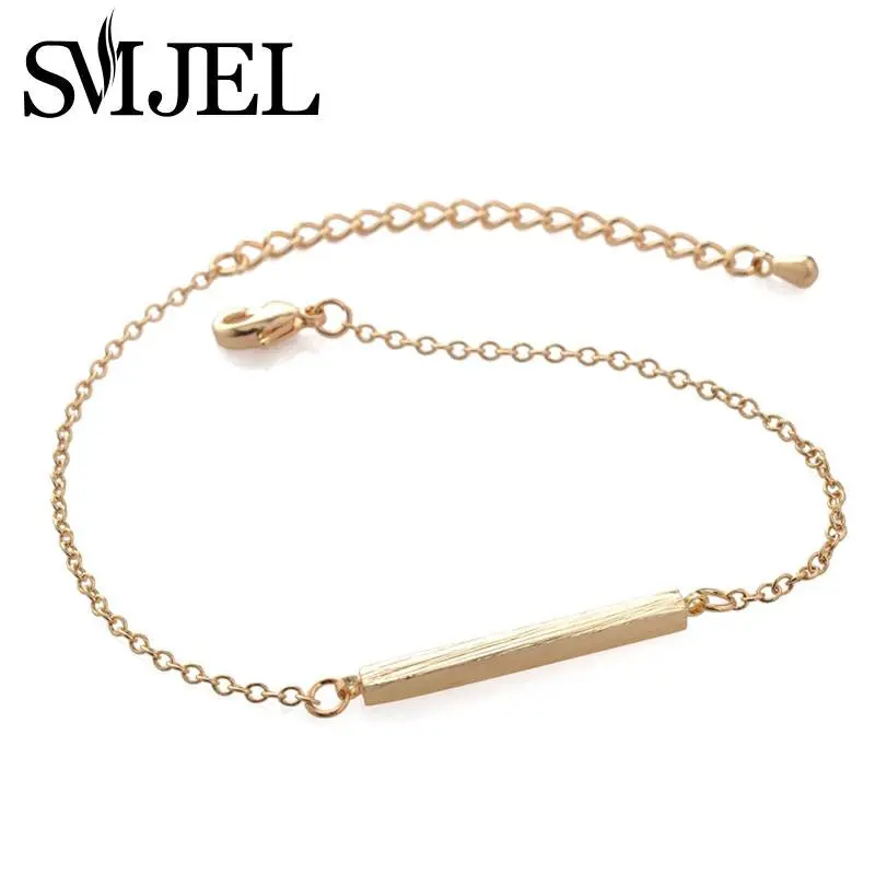 18K Gold Plated Square Bar Bracelets Geometric Rectangle Bracelet Jewelry B012 1