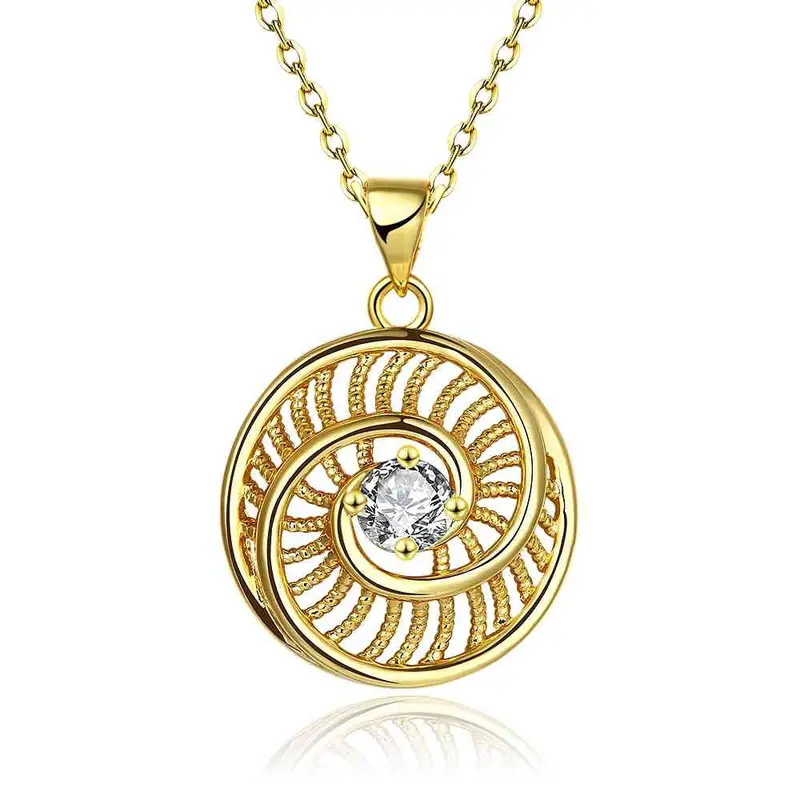 18K Gold Plated Statement Necklace Big Folwer Collane Floating Charms217 9