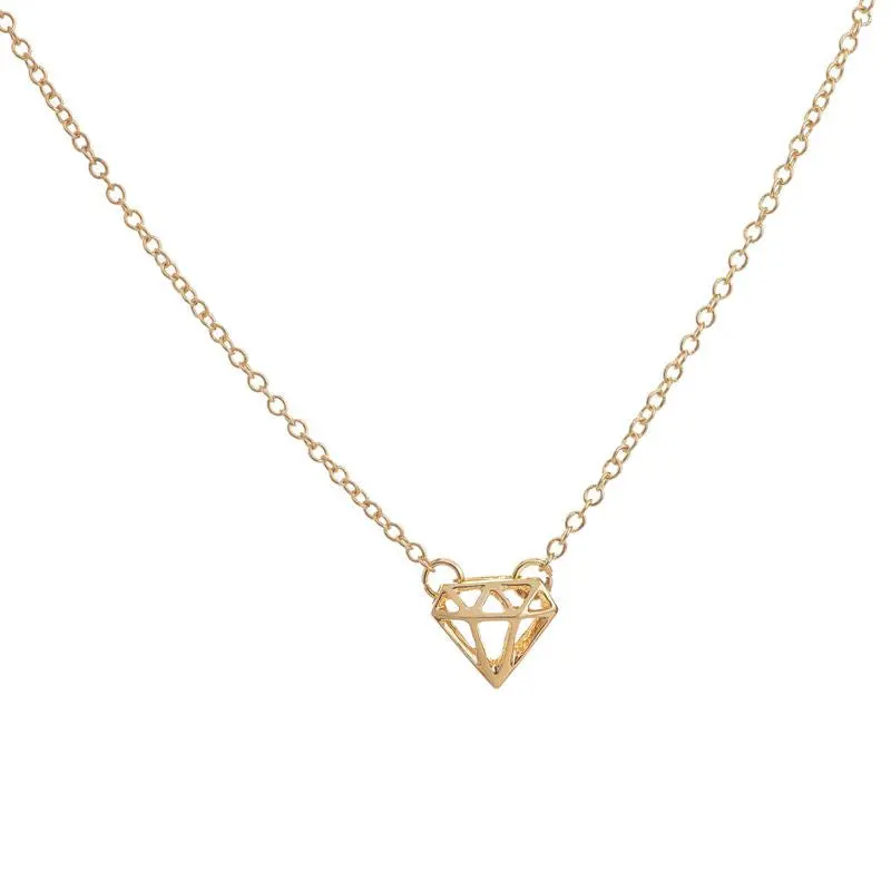 18K Gold Plated Subulate Shaped Necklaces Triangle Shape Necklace 10Pcs-N069 2