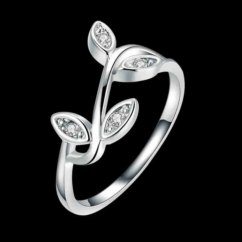 18K Gold Plated Wedding Ring Leaves Sprout Ring Men Sport 2