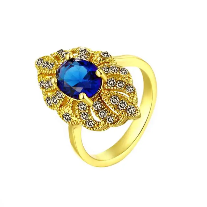 18K Gold Plated Wedding Rings Insets Sapphire Opal Men Jewelry187 1