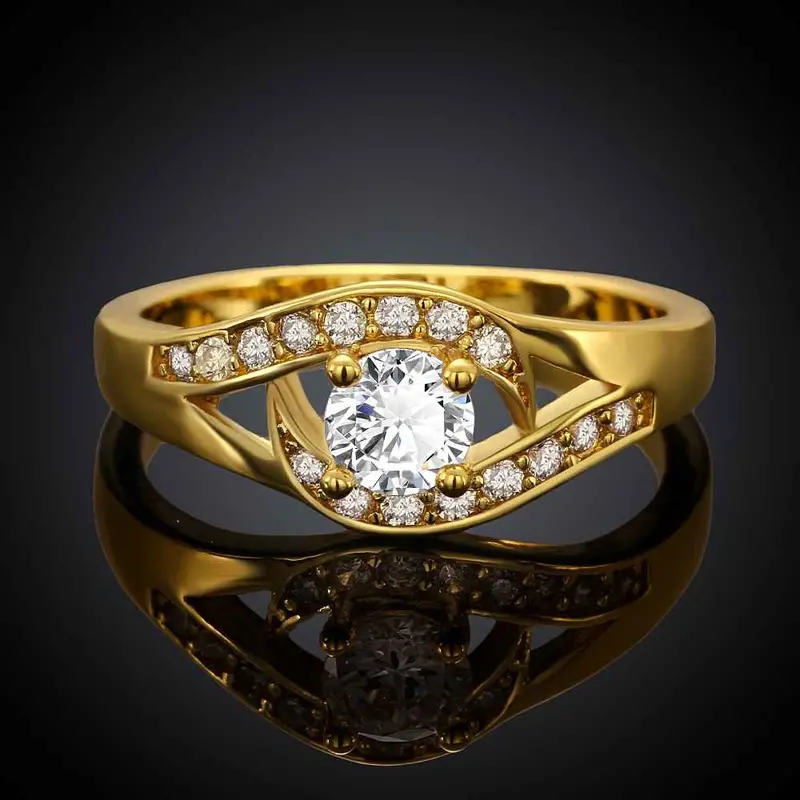 18K Gold Plated Zircon Jewelry Insets Lips Ring Anillos Lord Of The Ringsskgr 8 1