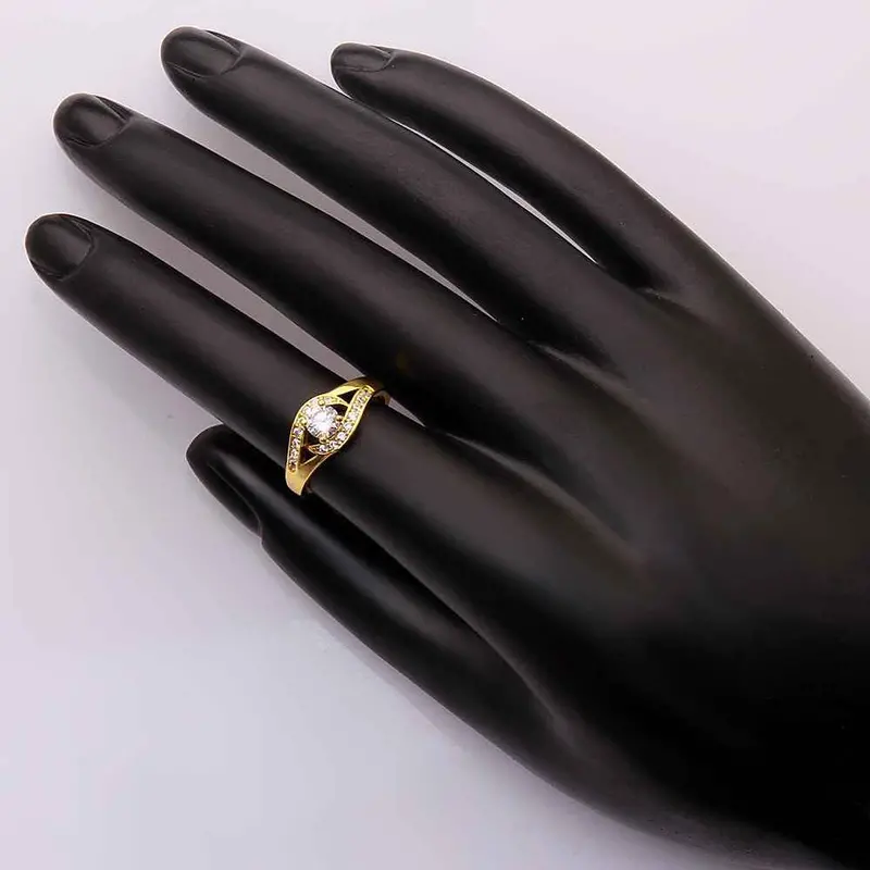 18K Gold Plated Zircon Jewelry Insets Lips Ring Anillos Lord Of The Ringsskgr 8 4