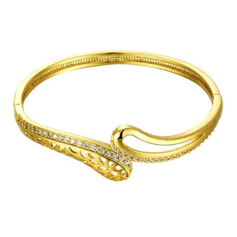 18K Gold Plating Bangles Water Dripping Women Bracelet Bijouterie Hbz  8 1