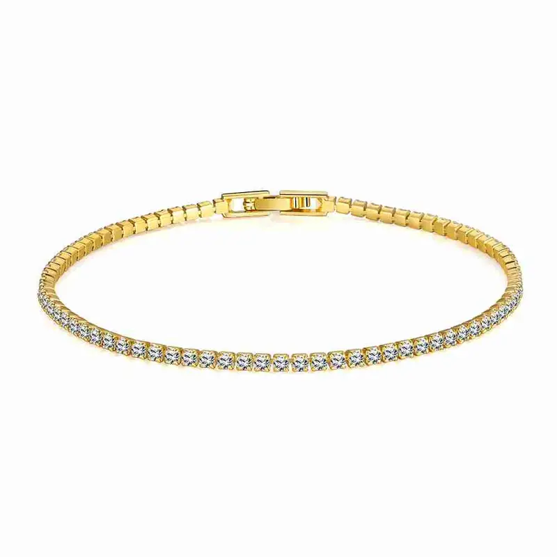 18K Gold Plating Bracelets Twisted Chain Pulseiras 1