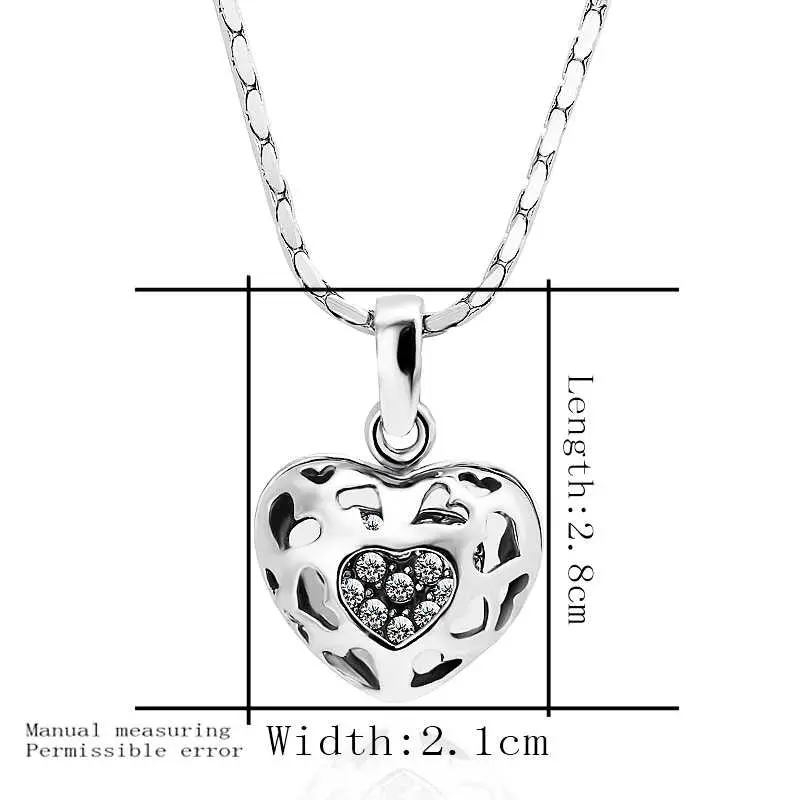 18K Gold Plating Choker Necklace Crystal In Heart Big Necklace Margarida 1
