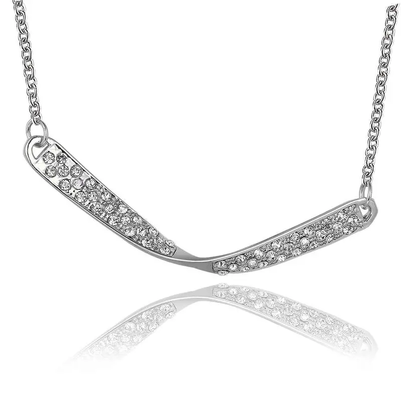 18K Gold Plating Collar Necklace Swing Platinum Plated Colares Jewelry Display 1