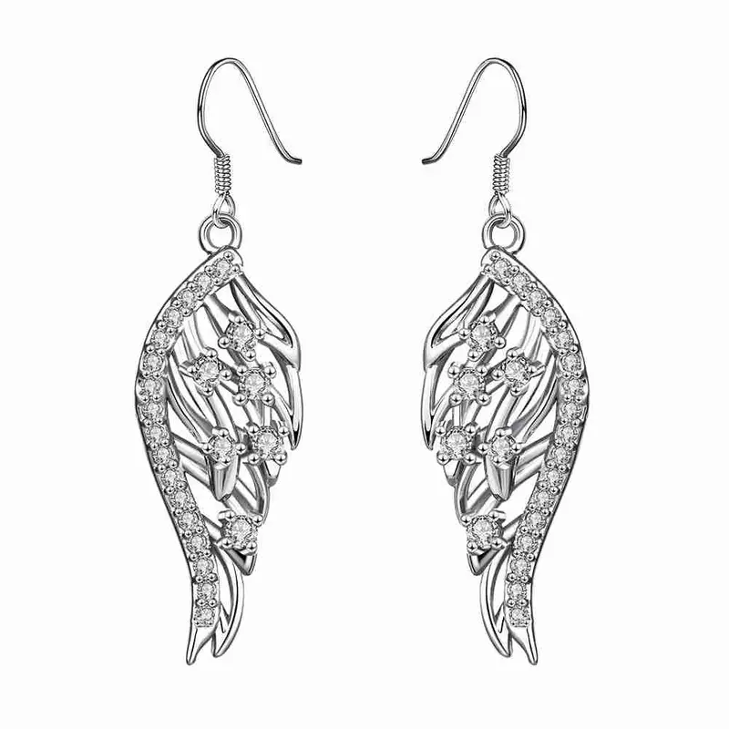 18K Gold Plating Earings Peacock Tail Drop Pendientes Men Jewelry 3