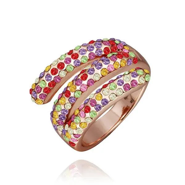 18K Gold Plating Engagement Rings Sale Colorful Opal Men Jewelry264 2