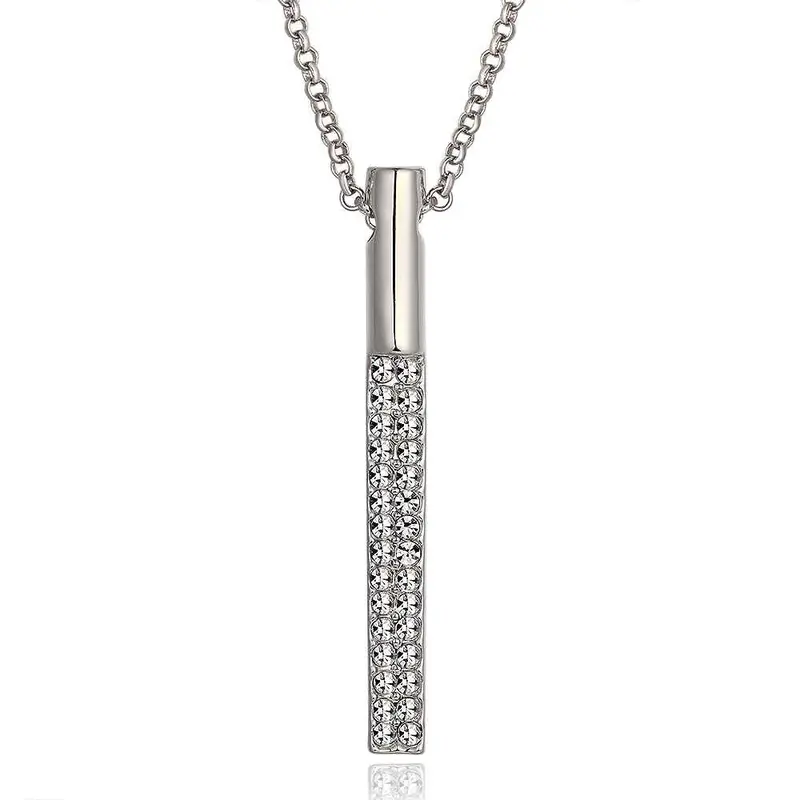 18K Gold Plating Necklace Pencil Rose Golden Bead Necklace Fine Jewelry1 3