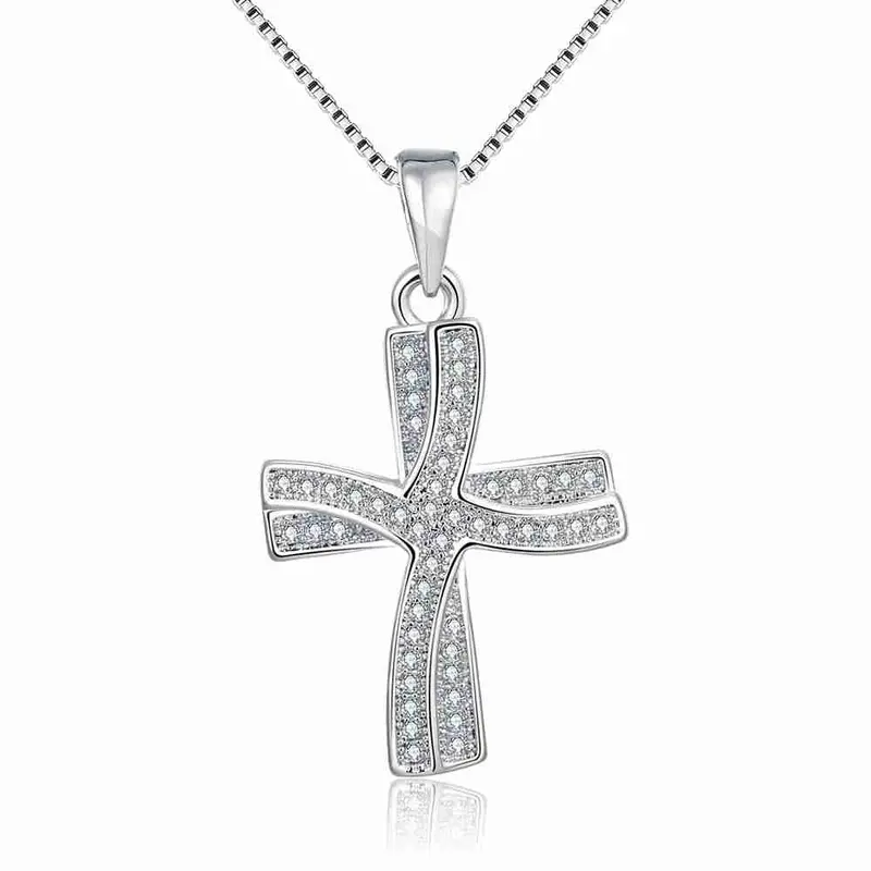 18K Gold Plating Necklaces Cross Collares Mujer Bijoux Women 1